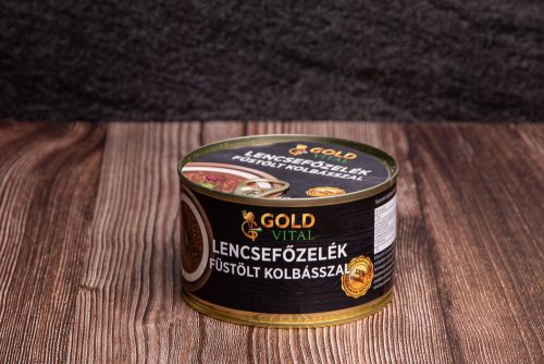 Gold Vitál Lencsefőzelék Tóalmási Nitritmentes Füstölt Parasztkolbásszal 400gr