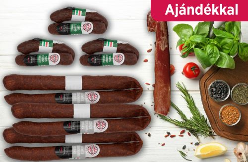 Ínyenc kolbász csomag Extra + Füstölt Szűzpecsenye Egészben 0,2 Kg