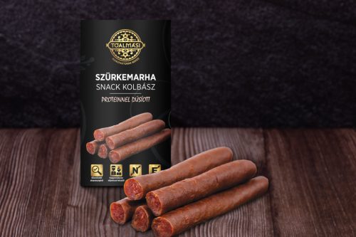 Tóalmási Csemege Szürkemarha Snack Kolbász PROTEINNEL 150g/csomag